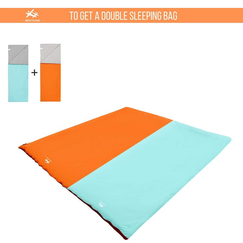 BESTEAM Ultra-Light Warm Weather Sleeping Bag, Outdoor Camping, Backpacking &