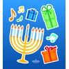 Large Hanukkah Window Clings Decals, Chanukah Theme Clings Decorations (48