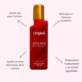 Ungles Aceite Rojo Para Eliminar La Cuticula Cargolet 120ml