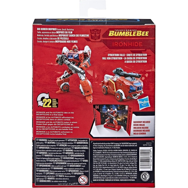 Transformers Toys Studio Series 84 Deluxe Class Bumblebee Ironhide Action