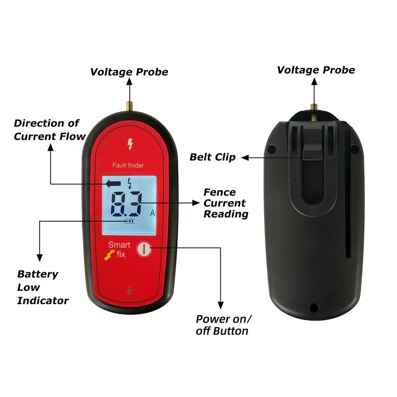 Electric Fence Voltage Tester, Handheld Fence Fault Finder Fence Tester