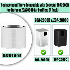 4 Pcs Filter Replace for Cobectal ZQA2000B & Oterbear ZQA2000C Air Purifier