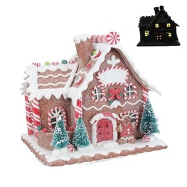 Gisela Graham Light Up Gingerbread House Christmas Decoration