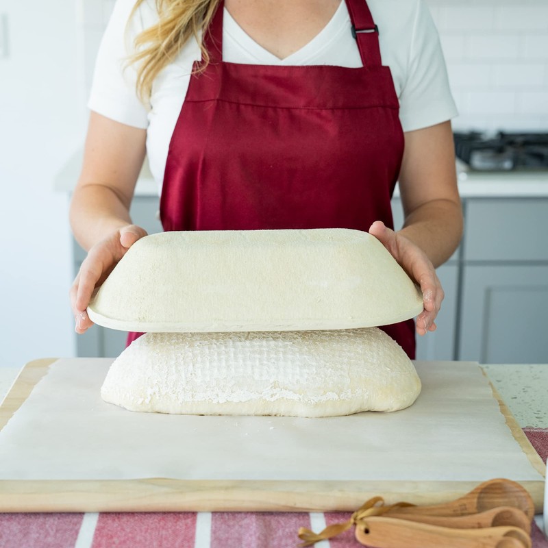 Bulka Large Oval 1kg Waffle Banneton Bread Proofing Basket Pressed
