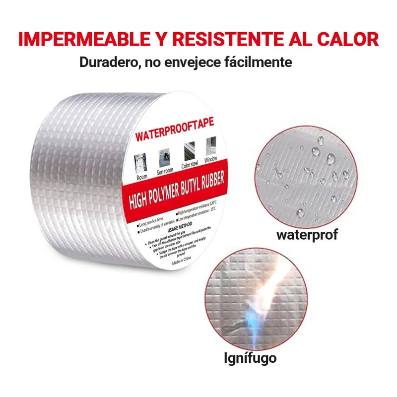 2 Pcs Cinta De Sellado Impermeable Y Estanca 10cm*10m