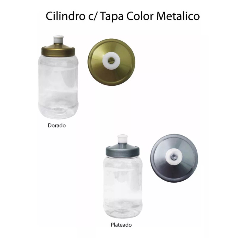 Dulcero Tarro Cilindro 50 Pzas Bolos Fiesta Transparente 1 L