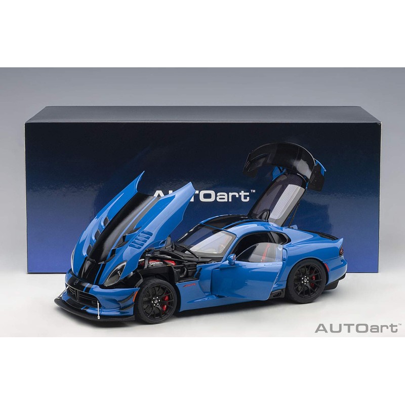 AUTOart 71734 1/18 Dodge Viper ACR Blue/Black Stripe Finished Product