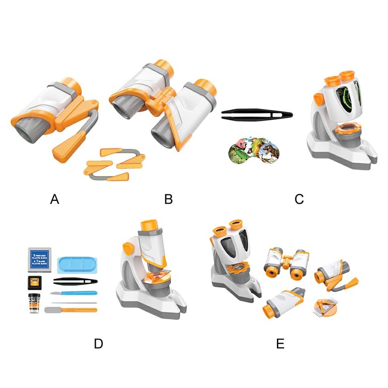 AIXXCUVQ 4piece Magnifying Glass and Microscope Upgraded Functionality for Easy
