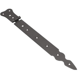 KOTARBAU® Set of 2 Shutter Hinges 300 mm Gate Hinge Door Hinge Throw Hinge Cross Hinge Black Rustproof Garden Gate Hinge Construction Fitting Robust