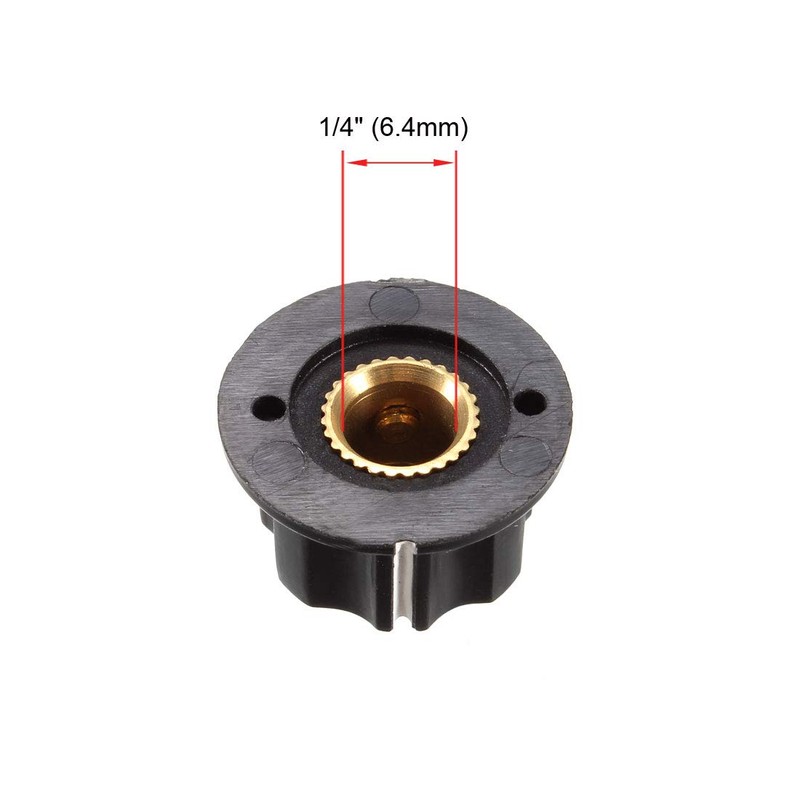 sourcing map 5Pcs Speaker Control Knob Power Amplifier Knob Black