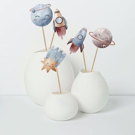 5 Pcs Large Solar System Centerpieces for Kids. Solar System Birthday Party Supplies. Galaxy Table Decorations.