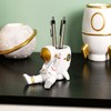 Astronaut Pencil Pen Cup Synthetic Resin Spaceman Figurine Desk Pen