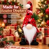 Christmas Gnome Plush Decor - Red Knitted Hat for Holiday