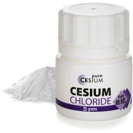 Pure Cesium Chloride (Cesium Chloride) CsCl 25g Powder, Purity >99.99%, Made in Europe, by Pure Cesium, Includes Certificate of Analysis, Tested in a Certified Laboratory 0.9 oz