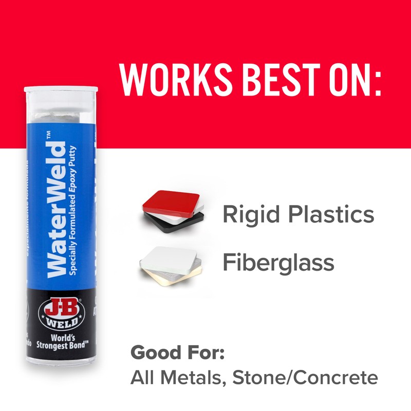 J-B Weld WaterWeld, 1 Hour Cure, Epoxy Putty Stick -