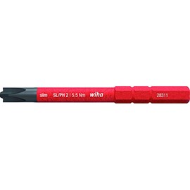 Wiha 2831 slimBit Electric SL/PH2 x 75 mm, True Red (2831132)
