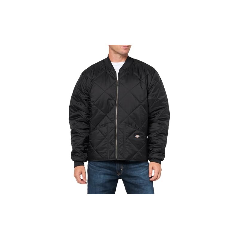 Diamond Quilted Jacket, BLACK, M