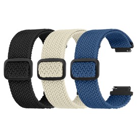 Ecogbd 16 mm 18 mm 20 mm 22 mm Elastic Nylon Replacement Strap, Quick Release Strap, Soft Adjustable Breathable Sports Bands, Watch Straps for Men and Women, 16 mm, Nylon