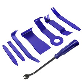 Car Trim Removal Tool Kit, 8PCS Sturdy Car Tools and Equipment No Scratch Plastic Pry Tool, Auto Trim Removal Tools for Car Radio Door Automotive Panel Audio Dashboard - Blue