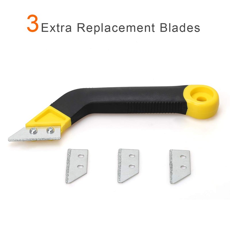 Coitak Tile Grout Saw Angled Grout Saw with 3 Pieces
