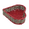 LABRIMP Handcrafted Heart Shape Woven Rattan Storage Basket Snack Fruit