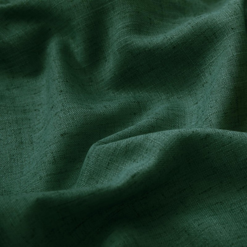 KOUFALL Dark Emerald Green Short Window Curtains for Bathroom Decor,Linen
