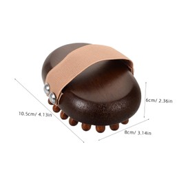 Gatuida Wood Meridian Massage Brush with Ergonomic Grip Handcrafted Wooden Acupoint Massager for Body and Scalp Multipurpose Meridian Tool for Legs Abdomen Relaxation and Better Sleep