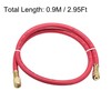 uxcell Refrigerant Charging Hose, 1/4 SAE Thread 2.95Ft Length 500PSI