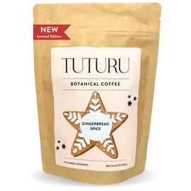 Organic Gingerbread Ground Coffee - Medium Roast, Organic Flavored Coffee - Real Gingerbread Spices - Smooth Low-Acid- Perfect for Drip, Pour Over or Cold Brew - 8 oz, 22 Servings