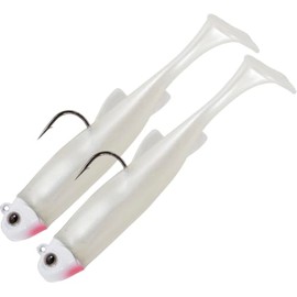 Seadra Paddle Shad Double Combo Ready to Fish (RTF) Soft Bait (Solid Pearl, 12cm - 30g)