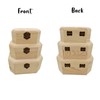 Anktily 3 Pack Wood Treasure Chest, 3 Size Unfinished Wooden