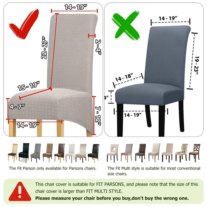 Lellen XL Size Stretch Chair Covers for Dining Room Large