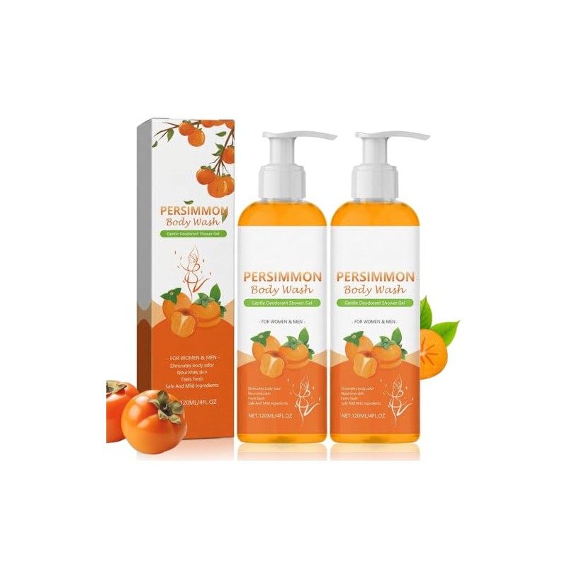WYOK 2-Pack Persimmon Body Wash - Personal Daily Use &