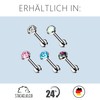 Stachelkleid Labret Piercing Titanium Zirconia Silver Push-in Without Thread Cartilage
