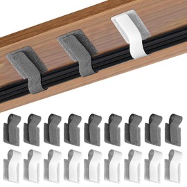 Hpmjz 60 Pcs Hook and Loop Cable Ties Self-Adhesive Cord Strap Organizers Under Desk Cable Management Clips Reusable Wire Organizers Adjustable Nylon Wire Holders for Office Home Wall Essentials