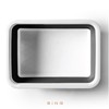 BINO Lavabo plegable, portátil, para ahorrar espacio, color blanco