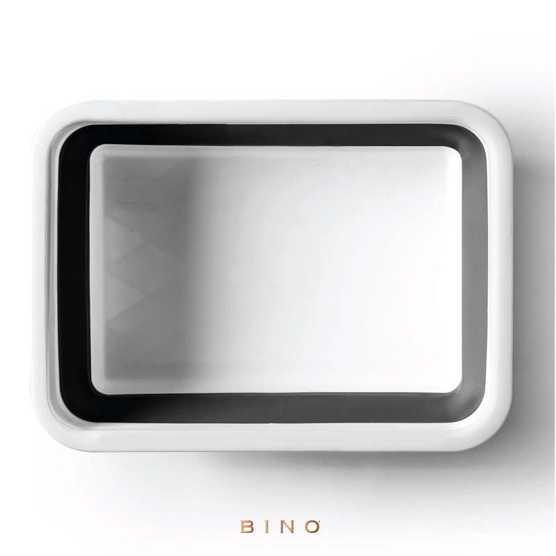 BINO Lavabo plegable, portátil, para ahorrar espacio, color blanco