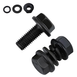 6 Sets M12-1.75 x 50mm Flange Hex Bolt with Flange Nuts and Flat & Lock Washers Assortment Set, 10.9 Grade Alloy Steel, Serrated, for Automotive Repair & Machinery Projects, Glvaner