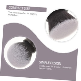 Beavorty 5pcs Portable Makeup Brush for Foundation Application Faux Brushes for Travel Cosmetic Tools Black