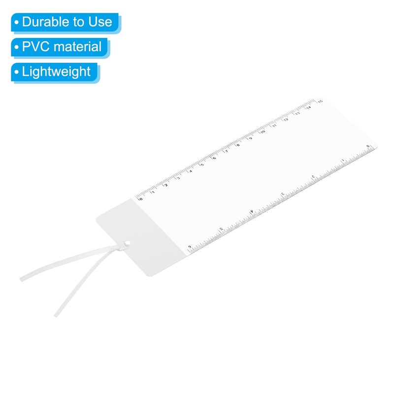 PATIKIL Bookmark Magnifier with Ruler, 2 Pack 3X Magnifying Sheet