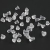 Zocita 200 Pcs (100 Pairs) Silicone Earring Backs, Clear Safety