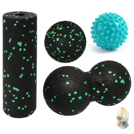 XingFuDM 4 Stück Massageball Set für Faszienentspannung, Muskelkater,mit Faszienball,Faszien Duoball,Igelball Massageball,Faszienroller mit Aufbewahrungstasche