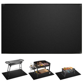 MUXHEL Fireproof Mat, 120 x 76 cm Grill Mat, Floor Protection, Heat Protection Mat, Fireproof Mat, Floor Protection Mat, Grill, Fire Protection Mat