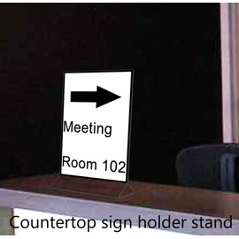 Marketing Holders Sign Holder 5x7 Inch Double Sided Clear Acrylic Top Load Countertop Menu Price List or Notice Vertical Table Tent Display for Offices or Retail Shops