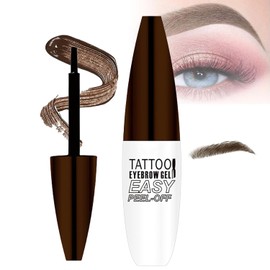 Tinte Cejas Pele El - Peel-Off Eyebrow Gel, Tatuaje Cejas Desmontable, Gel Duradero Impermeable para Cejas Más Llenas, Antimanchas y Antisudor, Para Todos los Estilos (01#Marrón, 10g)