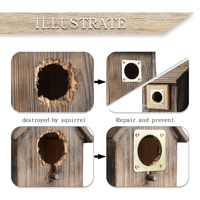 Bluebird House Predator Guard,Metal Birdhouse Guard,Bird House Hole Protector Guard