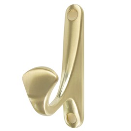 OLAYA Brushed Gold Hooks for Hanging Hat Hooks 1 Pack Closet Hooks Wall Hooks for Coats Hooks for Hanging Coats Decorative Hooks Metal Hooks Kitchen Hooks (1 Brushed Gold)