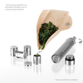 WOLKENKRAFT WOLKENKRAFT Capsule Caddy Transport Container for 5 Dosing Capsules from WOLKENKRAFT ?RiS/FX Mini, Aluminium, Gun Metal