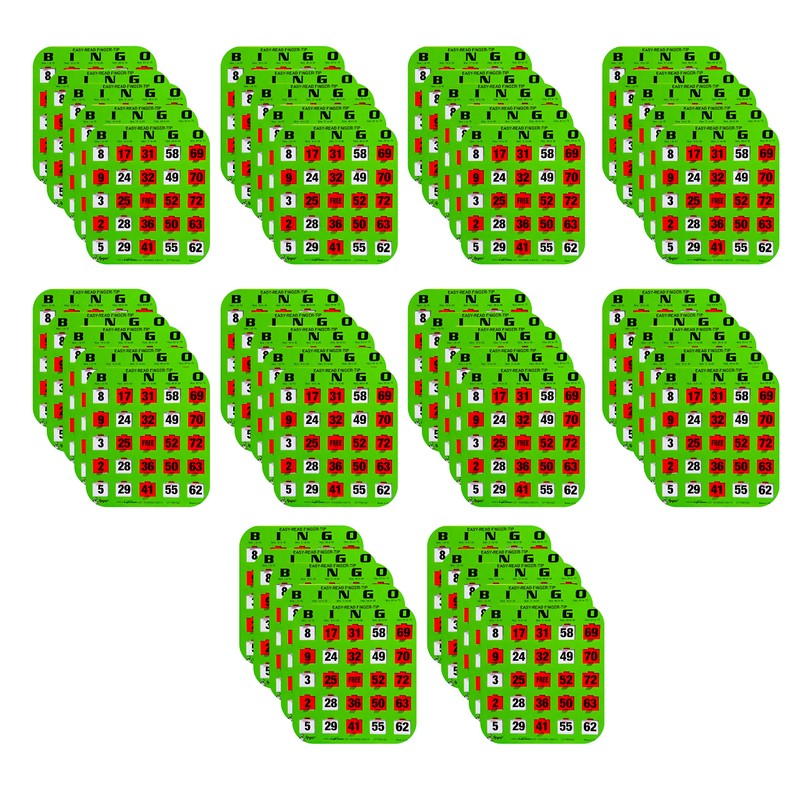 Regal Bingo Bulk Bingo Cards with Sliding Windows - Reusable