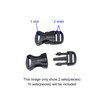 BAIWOAK Quick Release Buckles 15mm/20mm/25mm/32mm/38mm/50mm, Double Adjustable Plastic Buckle Clips